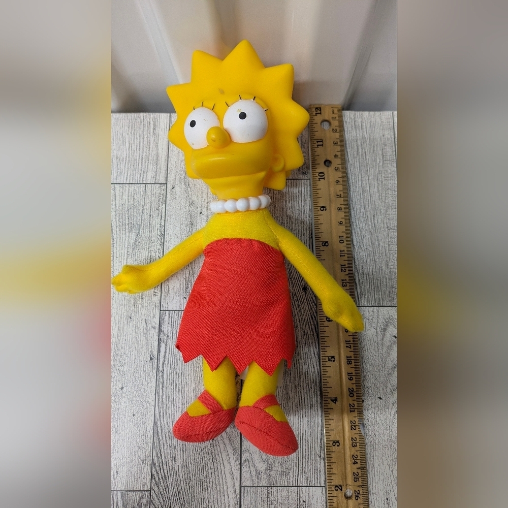 Lisa Simpson Yellow and Red Stuffed Toy